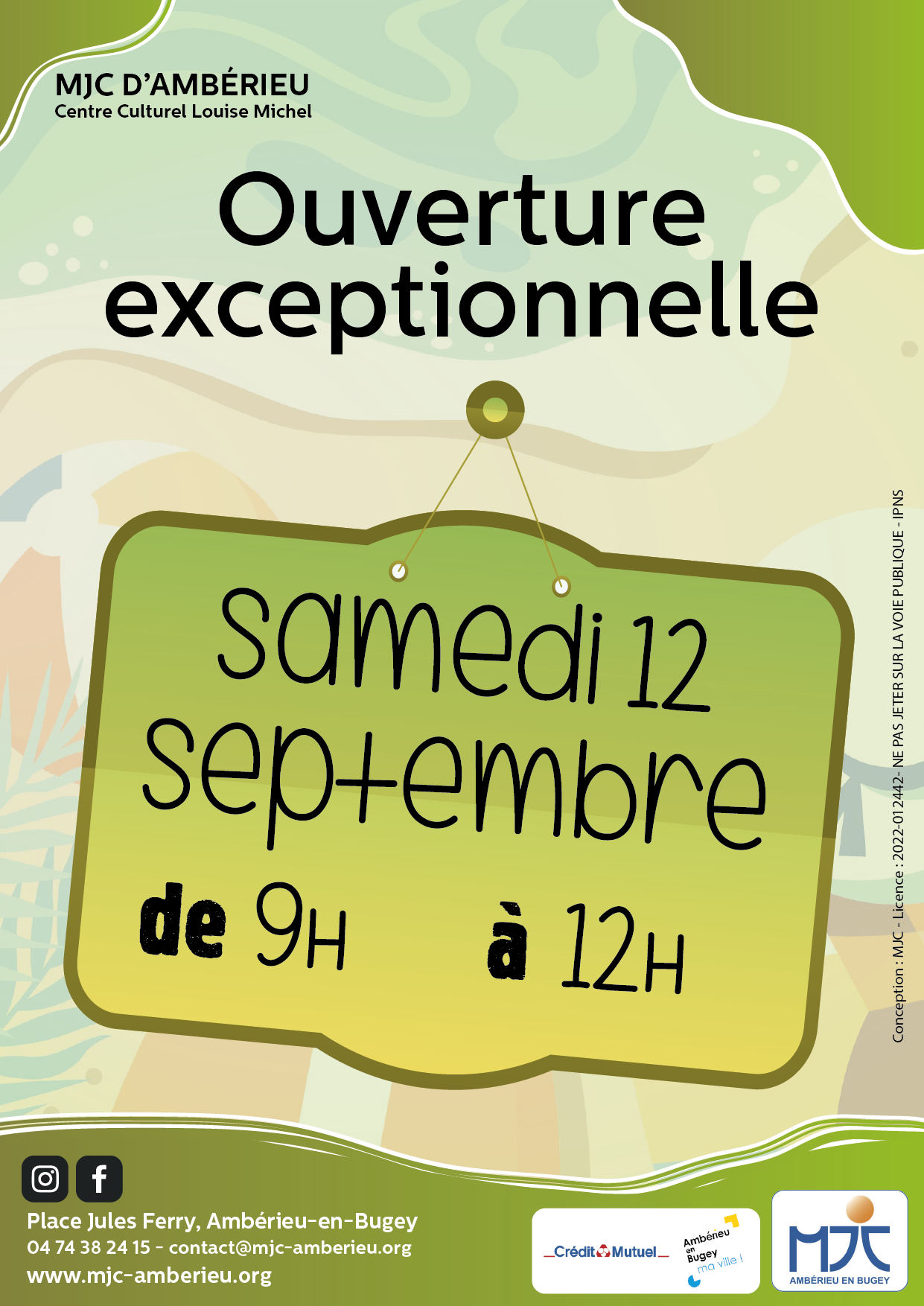 Ouverture exceptionnelle